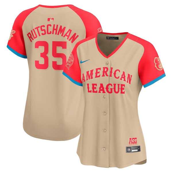 Womens American League #35 Adley Rutschman Cream 2024 All-Star Limited Stitched Baseball Jersey(Run Small)->2024 mlb all-star->MLB Jersey